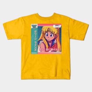 vaporwave aesthetic anime magical girl Kids T-Shirt